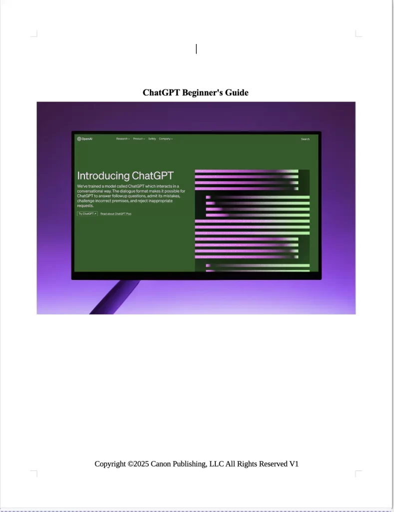 ChatGPT-Beginner's Guide